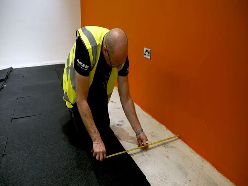 A close-up shot showing the clean, fused seam of an inlaid rubber logo